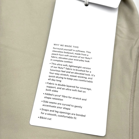 Lululemon Wundermost Ultra-Soft Nulu High-Neck Sleeveless Bodysuit Size M - Picture 9 of 14